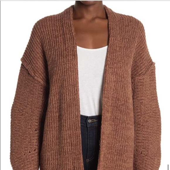 Free People High Hopes Knit Cardigan in Brown NWOT - Picture 4 of 6